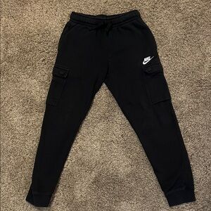 Nike Kids Black Joggers with Cargo Pockets